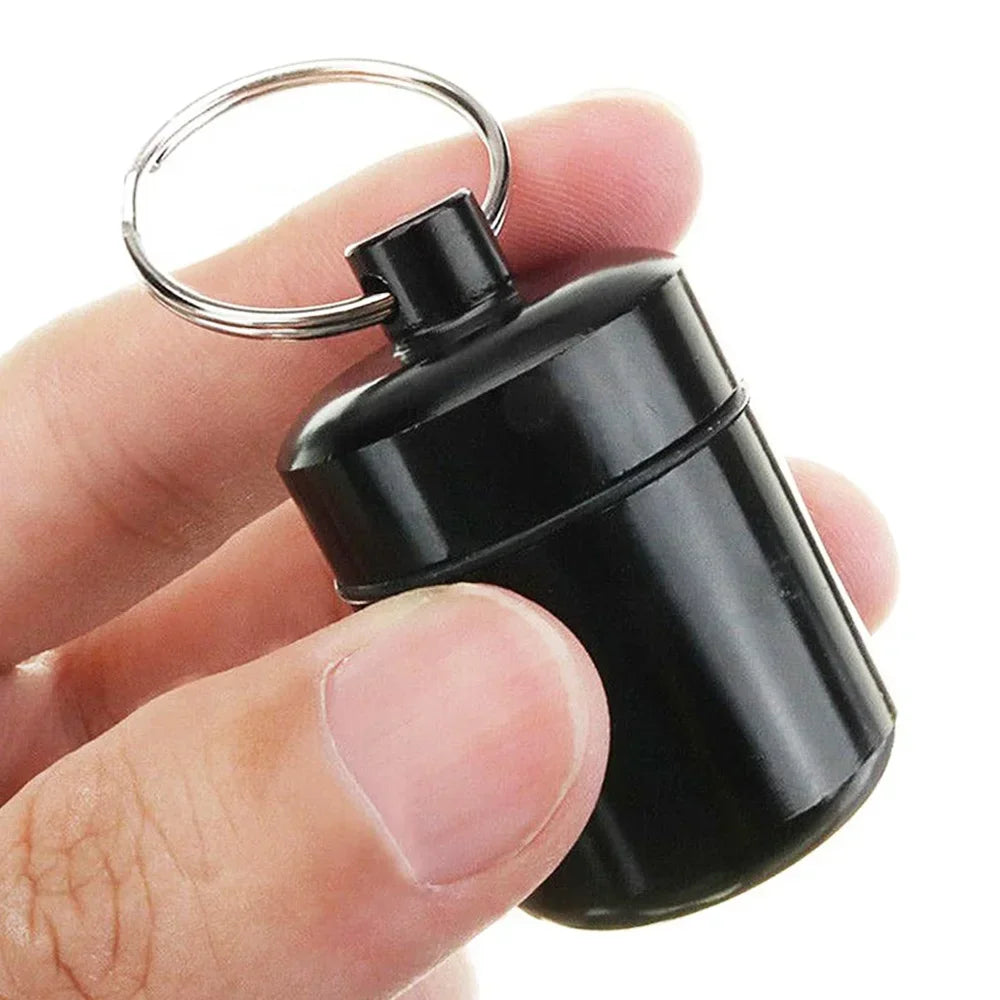 Aluminum Waterproof Keychain Pill Box