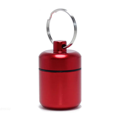 Aluminum Waterproof Keychain Pill Box