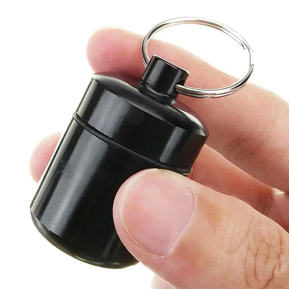 Aluminum Waterproof Keychain Pill Box