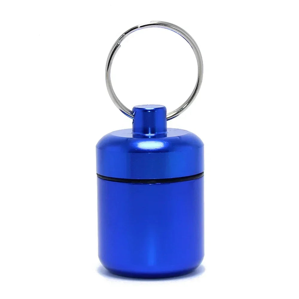 Aluminum Waterproof Keychain Pill Box